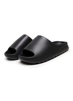 Buy Platform Pillow Slippers Slides for Women and Men, EVA Anti-Slip Cloud Slippers Lightweight Spa Open Toe Shower Sandals for Indoor And Outdoor Black in Saudi Arabia