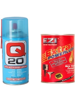 Buy Ezi Extra Powerlube Engine Formula, 326ml With Q20 Super Multi-Purpose Lubricant, 300 gm in Saudi Arabia