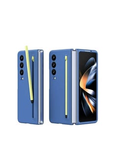 Buy Case Compatible with Samsung Galaxy Z Fold 4 Case, [S Pen Included] PC Shockproof Full Protection Cover for Z Fold 4 Case - (Blue) in Egypt