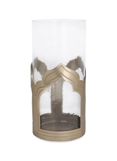 Buy Arch Lantern, Gold & Clear - 12x25 cm in UAE