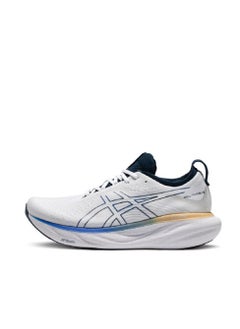 Buy Men Gel-Nimbus 25 Outdoor Running Sneakers White/Blue in UAE