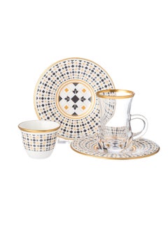 Buy Turkish tea and coffee set 18 pieces in Saudi Arabia