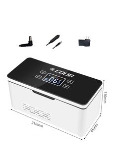 Buy Insulin Fridge,Portable Mini fridge with Temperature Control,Constant Temperature Cold 2-18℃,3 Injection Pens Rechargeable Cooler Box for Car,Travel,Home in UAE