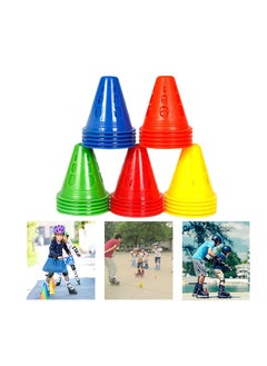 اشتري Marker Cone,Roller skating obstacle, Sport Training Traffic Cone,  Sport Space Marker, Traffic Cone Set For Kids Home Football Training Soccer (10 Pcs-Red, Yellow, Blue, Green, Pink) في الامارات