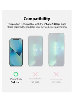 Buy Pack Of 2 Dual Easy Matte Screen Protector Compatible With Apple iPhone 13 Mini, Anti-Fingerprint Protection, Anti-Glare Full Coverage Protective Film Clear in UAE
