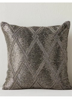 Buy Ebrar Beaded Filled Cushion 35x35 cm in Saudi Arabia