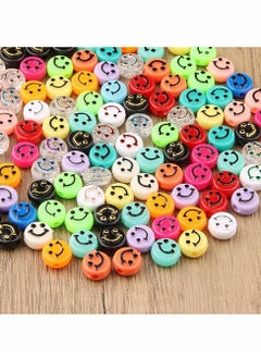 Buy Colorful Acrylic Smiley Face Beads for DIY Jewelry Making, Bracelets, Earrings, Necklaces, and Hair Accessories, 200 Pack, 10mm in Saudi Arabia