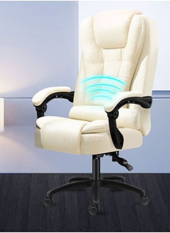 Buy Office Chair Employee Chair Leisure Chair Lift Swivel Chair Beige 60*50*124 cm in UAE