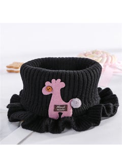 Buy New Autumn and Winter Childrens Scarf Cartoon Knitted Scarf Warm Windproof Babys Shawl Fake Collar Fashionable CollarBlack Black in Saudi Arabia