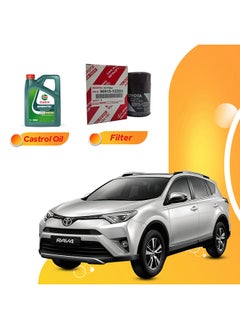 اشتري Rav4 5 Liters 10W40 Castrol Magnatec Oil And Original Filter في الامارات