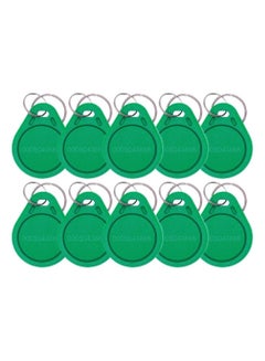 Buy 125Khz RFID Key Tags, EM4100 TK4100 Chip Non-Writeable Fixed Unique Number Proximity Key Chain for Access Control Systems (10 Keychain, Green) in UAE