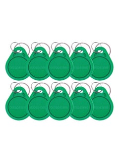 Buy 125Khz RFID Key Tags, EM4100 TK4100 Chip Non-Writeable Fixed Unique Number Proximity Key Chain for Access Control Systems (10 Keychain, Green) in UAE