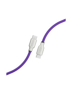 اشتري Levelo Polyester Braided USB-C to USB-C Cable 1.1m - Deep Purple في الامارات