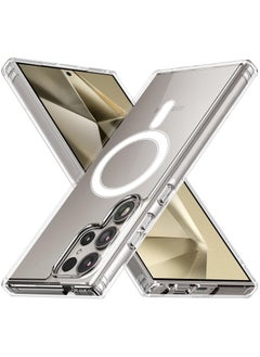 Buy Samsung S24 Ultra Magsafe Case 2024 [Upgraded Build in N52 Magnets] Slim Thin Magnetic Cover Anti Yellowing Anti Scratch Hard Back Crystal Clear in UAE