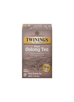 Buy Twinings Pure Oolong Individually Wrapped Black Tea Bags, 20 Count Pack of 6, Caffeinated, Warm, Nutty Flavor & Golden Colour in UAE