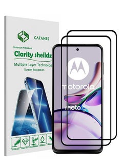 اشتري 2 Pack For Motorola Moto G13 Screen Protector Tempered Glass Full Glue Back في الامارات