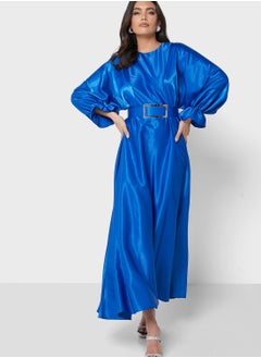 Buy Satin Belted Dress in UAE