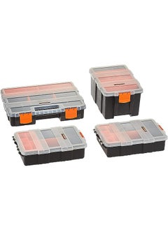 Buy 4 In 1 Plastic Organizer Set Tool Box, Multicolor in UAE