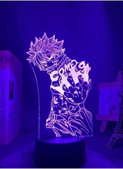 Buy Multicolour 3D LED Night Light LED Acrylic Colorful Lights Hologram Kids Table Lamp Death Note 16 Color with Remote in UAE