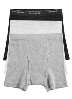 اشتري Solid Jersey Trunks (3-packs) - White / Grey / Black في السعودية