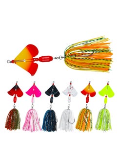 Buy Bass Fishing Lures Kit, 6pcs Fishing Buzzbait, Lure Bass Spinner Baits Kit Buzzbait for Bass Fishing Multicolor Swimbait Topwater, Metal Spinnerbait Fishing Lure for Bass Pike Trout Fishing in Saudi Arabia