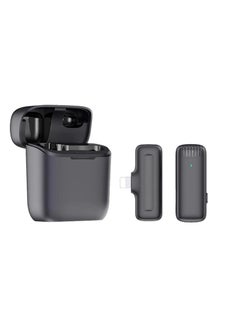 Buy BSNL Wireless Lavalier Microphone With Charging Case And Lightning Receiver For IOS Phone Black in UAE
