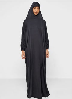 Buy Hooded Knitted Prayer Abaya in UAE