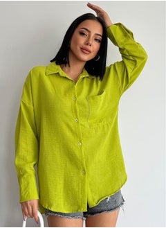 Buy Turkish oversize shirt Geko green in Egypt