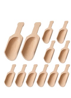 اشتري Wooden Scoops for Canisters Small Bath Salt Mini Wood Coffee Spoon Washing Spices Tea Beans Sugar Scrubs Salts Cooking 1.2 x 3.2 Inches 12 Pieces في السعودية