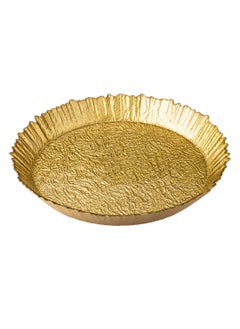 Buy Glass Serving Dish For Sweets Chocolate And Fruits Multi-Use Size 35 Cm Depth 5 Cm in Saudi Arabia