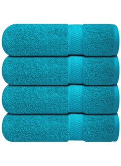 اشتري Premium Bath Towels Set Pack of 4-100% Ring Spun Cotton Towels - Teal Bath Towels 68cm x 137cm - Soft Feel, Quick Dry, Highly Absorbent Durable Towels, Perfect for Daily Use by Infinitee Xclusives في الامارات