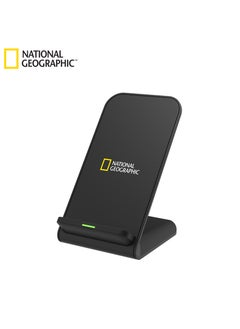 Buy National Geographic Wireless Charger Stand-Slim 15W Fast Charge, Dual Coil, FOD Sensor, Qi Certified For iPhone 15/14/13/12/11, Samsung S24/S23/S22/S21,Fold 5/4,Note 20, Google etc. Quick Charge in UAE