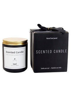 Buy Scented Candle Gift | Aromatherapy Candle | Glass Jar 180g-6.4Oz | Natural Soy Wax & Essential Oil | Ideal Gift For Birthday | (Baltic Amber Scent) in UAE