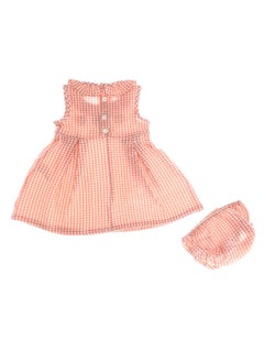 Buy Plaids Sleeveless Girls Dress with matching underwear in Egypt