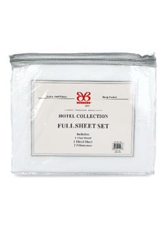 Buy Hotel Collection Extra Soft Fabric Deep Pocket Full Size Sheet Set White 7.4 x 30.5 x 24.2 cm HOTEL FULL in Saudi Arabia