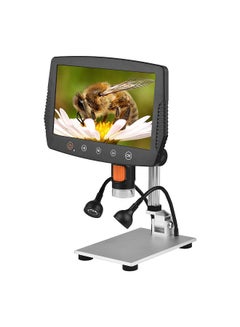 اشتري 50-1000X 1080P High Resolution USB Digital Microscope with 9 Inch Large Clear Screen Remote Control for Plant Insect Observation Industrial Circuit Board Detection في الامارات