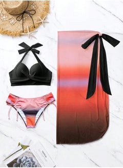 Buy Fashionable Women's Bikini Swimsuit Three Piece Set in UAE