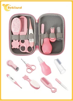 Buy 8Pcs Portable Baby Health Care & Beauty Kit, Thermometer, Nasal Aspirator, Toothbrush, Nail Scissors, Manicure Safety Scissors, Brush and Comb, Suitable for Newborn Infant Boys Girls Kindergarten Daily Bathing Tool Care Set, Bear Pink in Saudi Arabia