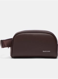 اشتري Men Solid Pouch With Strap And Zip Closure في السعودية