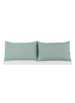 Buy Retreat 2-Piece Pillow Case Set 50X75Cm - Duck Egg in UAE