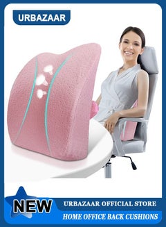 Buy Lumbar Support Pillow for Office Chair Back Support Pillow for Car, Computer, Gaming Chair, Recliner Memory Foam Back Cushion for Back Pain Relief Improve Posture in UAE
