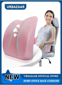 Buy Lumbar Support Pillow for Office Chair Back Support Pillow for Car, Computer, Gaming Chair, Recliner Memory Foam Back Cushion for Back Pain Relief Improve Posture in UAE