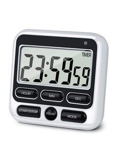 Buy Digital Kitchen Timer 24 Hour Clock and Alarm with Silent or Alarm Manual Switching Count UP or Down and Memory Function Large LCD Display Black in Saudi Arabia