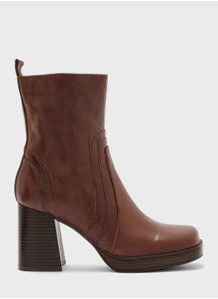 Buy Mid Heel Ankle Boots in UAE