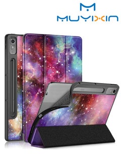 For Lenovo Tab P12 12.7 /P12 Pro 2nd Gen 3-folding TPU Smart Leather Tablet Case(Black