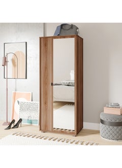 Buy Shoe Cabinet - Mdp 15Mm Color Nutbrown 44.5 x 67.5 x 166.5 cm in Saudi Arabia