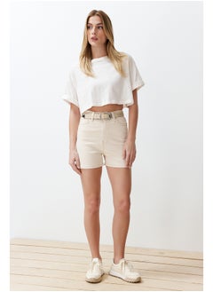 Buy Ecru Mom Shorts & Bermuda in Egypt