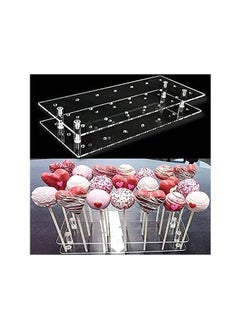 Buy Cake Pop Display Stand, 21 Hole Clear Acrylic Lollipop Holder Weddings in UAE