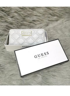 Buy Original Guess Quilted With Metal Logo Zip-Around Women's Long Wallet in UAE