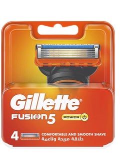 Buy Gillette Fusion5 Power Men's Razor Blade Refills, 4 Counts in UAE